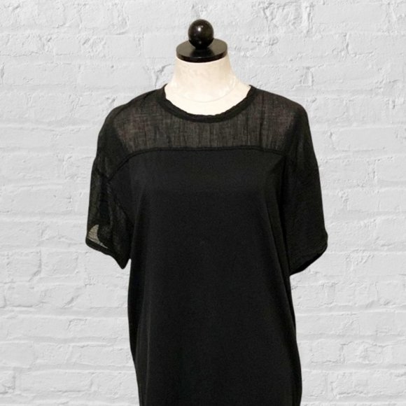 Raquel Allegra Football Tee Dress in Black NWT Size 0 - Picture 3 of 12